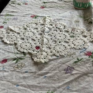 Vintage homemade cream doily